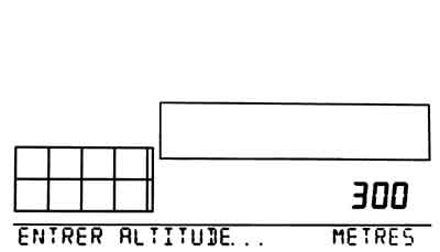 Ecran de configuration altitude de la station Vantage Pro 2