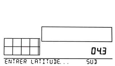 Ecran de configuration de l'altitude Vantage Pro 2