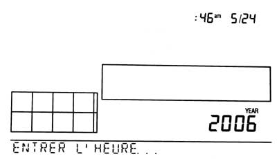 Ecran de configuration console Vantage Pro 2 : ENTREZ L'HEURE.